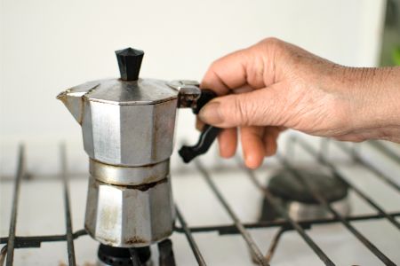 koffie percolator blokker